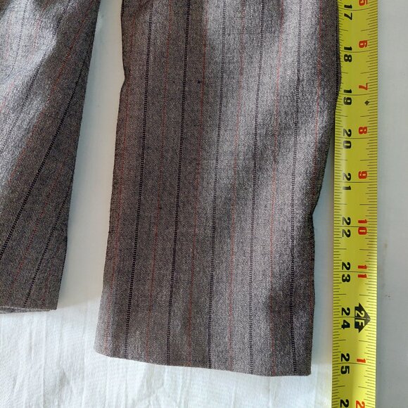 Tristan & Iseut Brown Pinstripe Skirt Blazer Suit Set,  Size S/10 - Picture 7 of 13